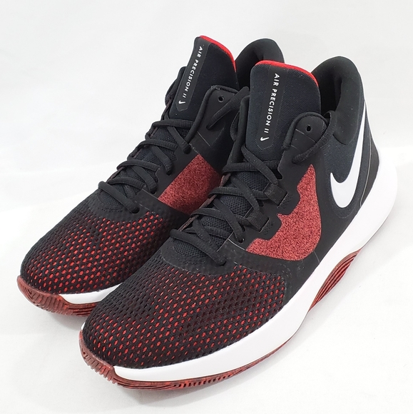 NEW Nike Air Precision II Mens 10 Basketball Shoes Athletic Sneakers Red Black main image 5